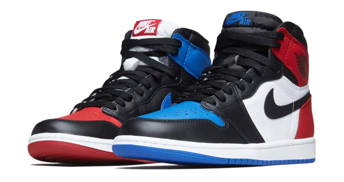 jordan 1 red blue black and white