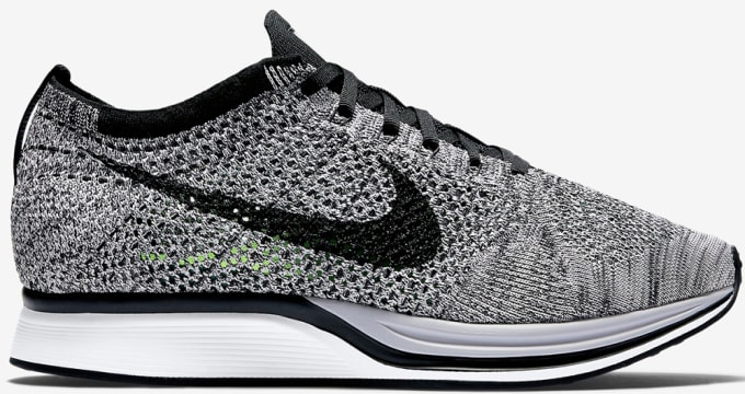 nike flyknit racer oreo volt