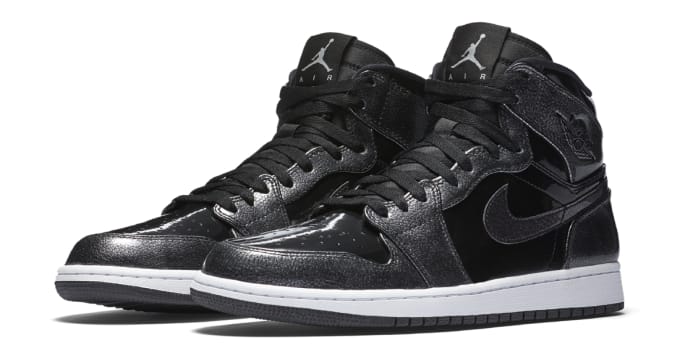 patent leather jordans all black