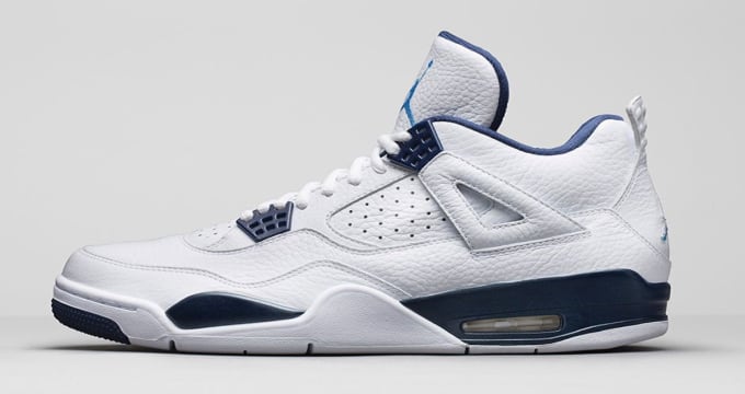 Air Jordan 4 Retro Ls White Legend Blue Midnight Navy Jordan Release Dates Sneaker Calendar Prices Collaborations