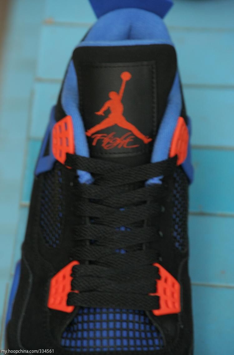 Air Jordan 4 IV Cavs Knicks Shoes Black Orange Blaze Old Royal 308497-027 (29)