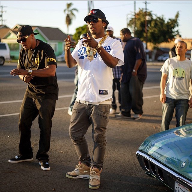 Trinidad James wearing Nike Air Yeezy Net