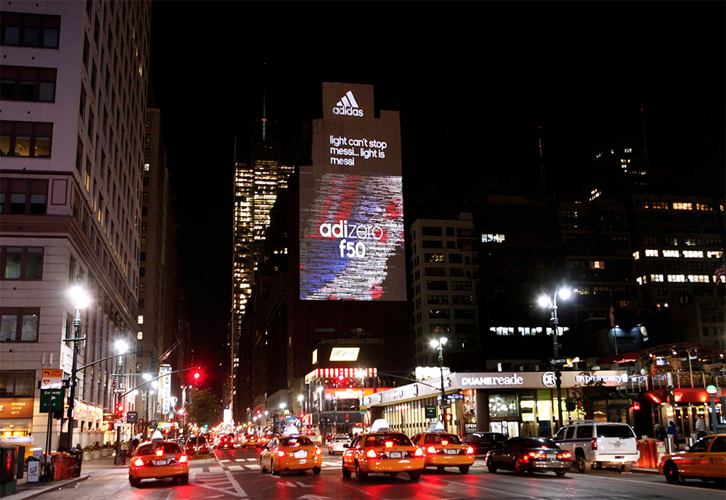 Heel onhandig Lauw adidas and Lionel Messi Light Up New York City | Complex