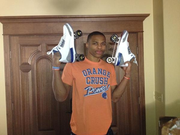 Air Jordan 3 True Blue Roller Skates Russell Westbrook