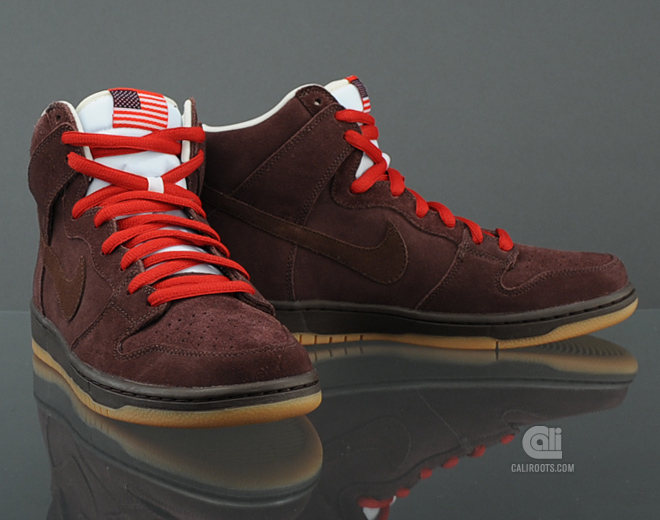 Nike SB Dunk High Boulder Dark Cinder White Varsity Red