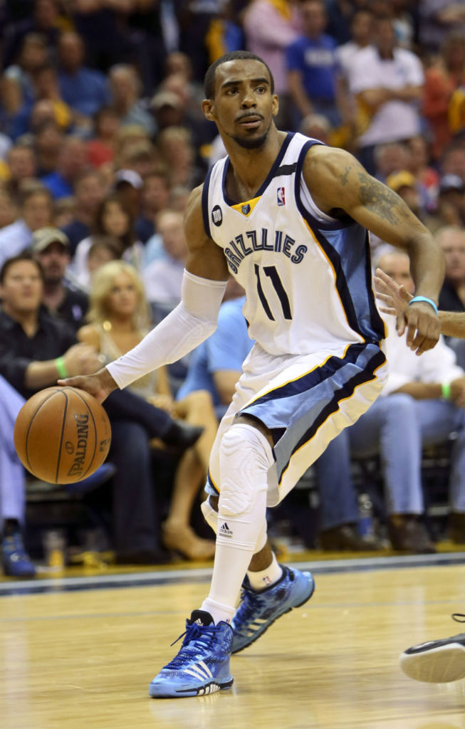 Mike Conley wearing adidas Crazyquick Blue