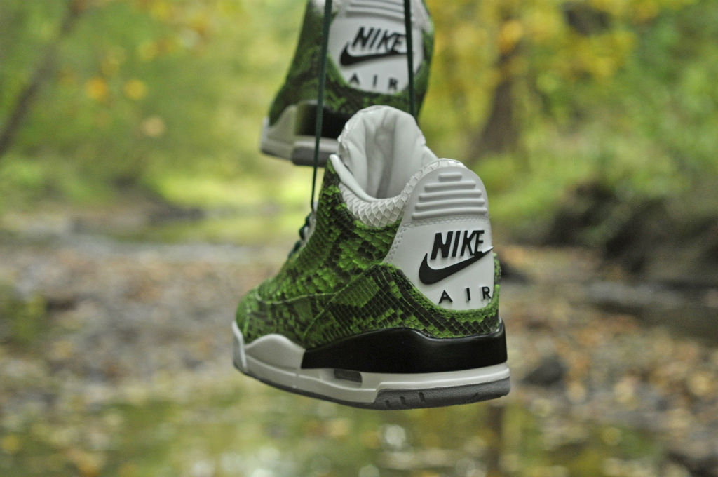 Air Jordan 3 III 'Green Python' by JBF Customs (2)