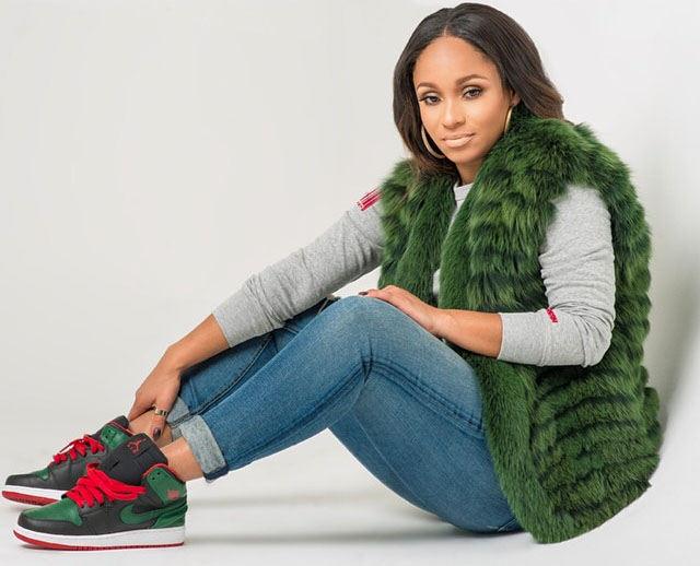 Tahiry Jose wearing Air Jordan 1 Retro Gucci