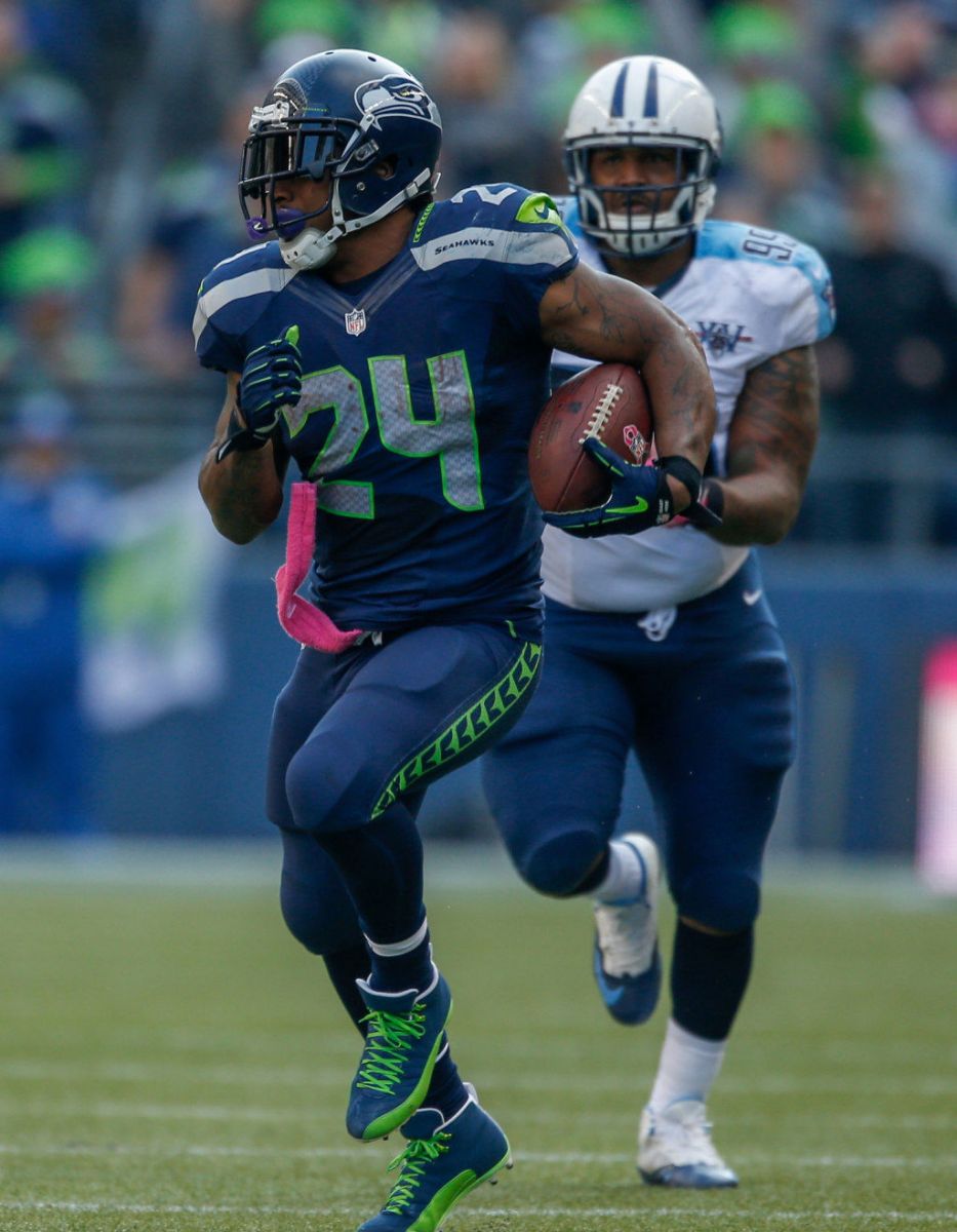 Earl Thomas' Air Jordan 12 'Seattle Seahawks' PE Cleats