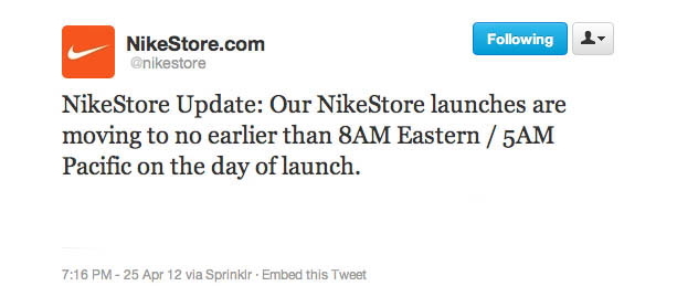 NikeStore.com Releases Now No Earlier Than 8AM EST / 5AM EST (1)