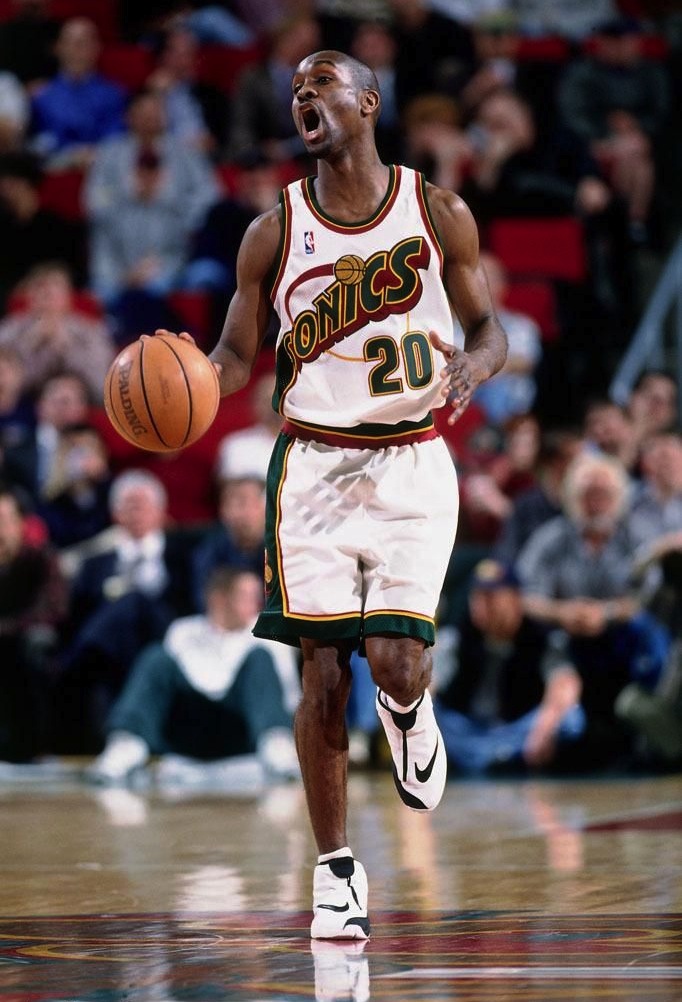 Simply Basketball - The glove at work  Gary payton, Seattle sports,  Basketball photography