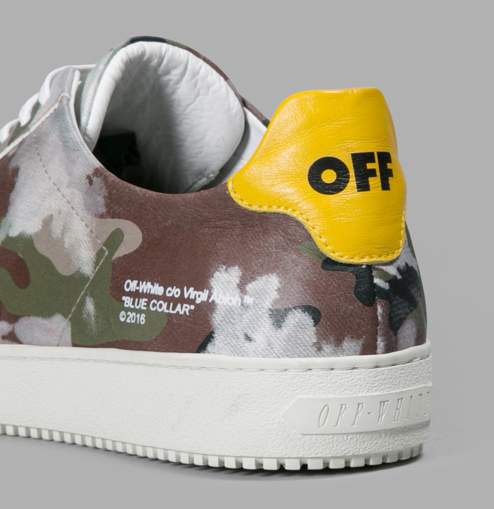 off white blue collar shoes