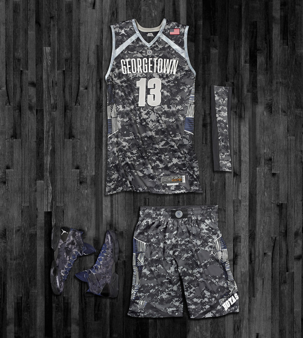 Air Jordan XX8 SE Georgetown Hoyas Armed Forces Classic uniforms