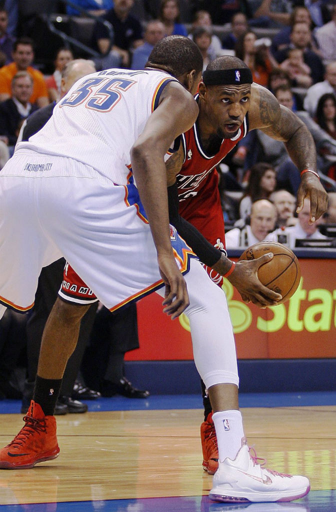 LeBron James wearing Nike LeBron X Red Suede (2)