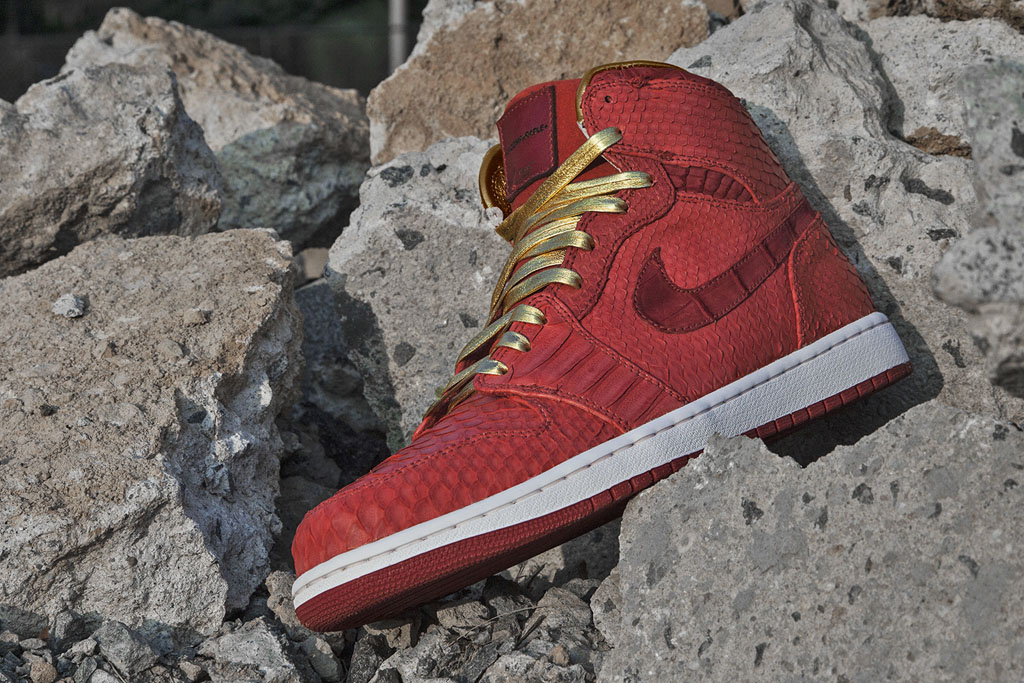 Air Jordan I 1 Red Python & Sueded Croc by JBF Customs (4)