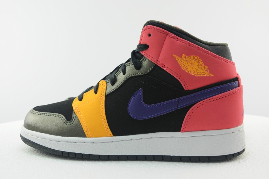 air jordan 1 retro mid yellow purple 