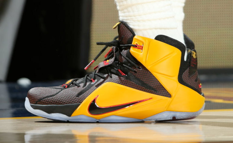 yellow lebron james shoes