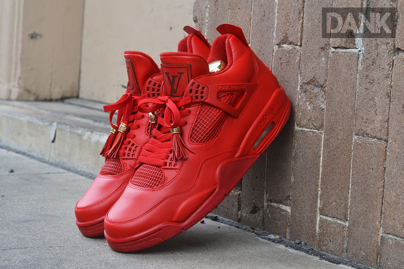 Custom best sale red jordans