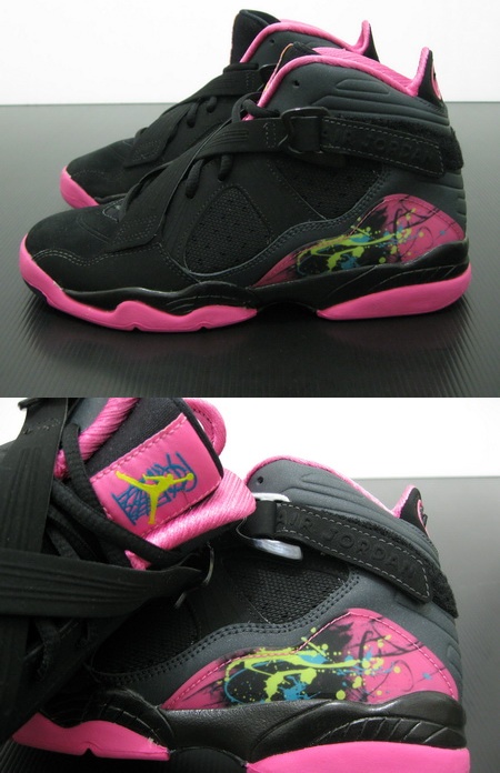 Air Jordan 8.0 GS Black High Voltage Anthracite Desert Pink 488439-008