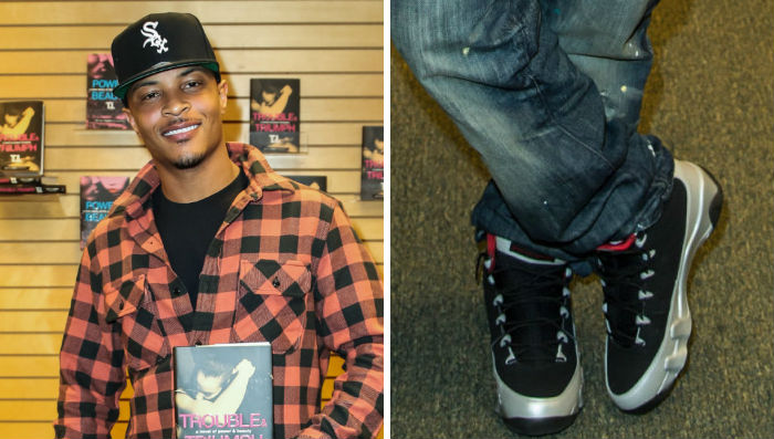 T.I. wearing Air Jordan IX 9 Johnny Kilroy