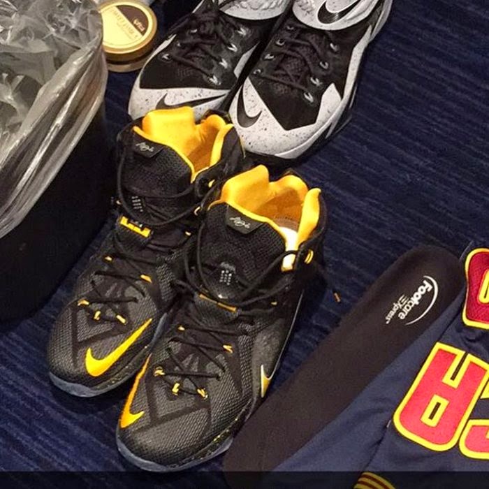 Nike LeBron XII 12 Black/Yellow PE