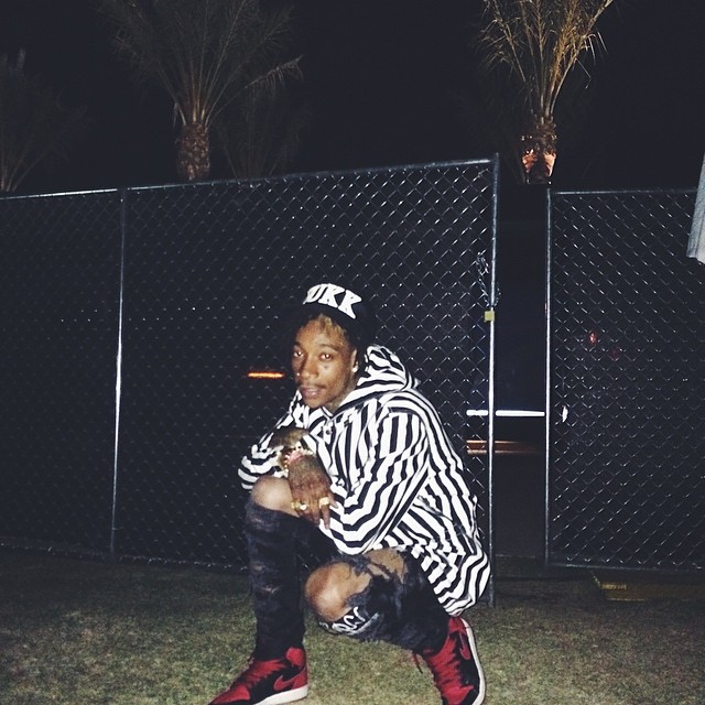 Wiz Khalifa wearing Air Jordan I 1 Bred