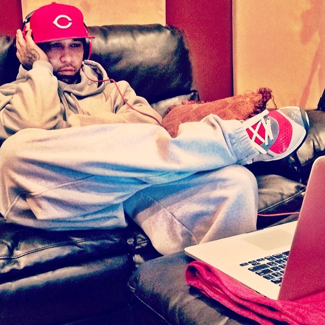 Joe Budden wearing Nike LeBron 8 V/2 Custom