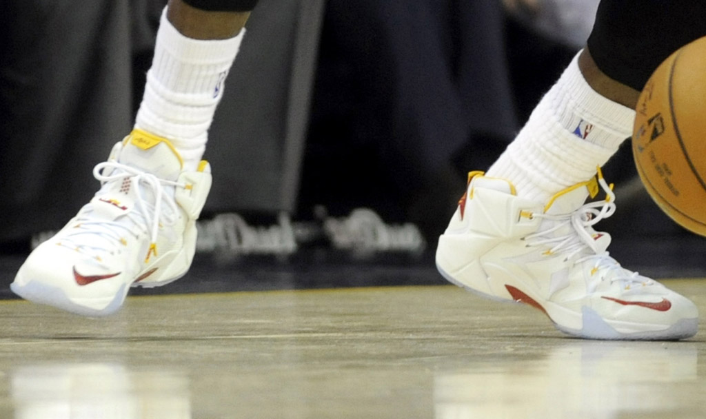 white lebron james shoes