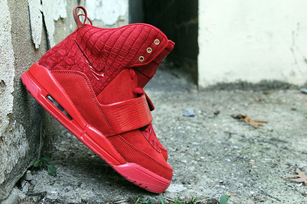 Nike Air Yeezy 'Red Croc Lizard Suede' by JBF Customs (6)