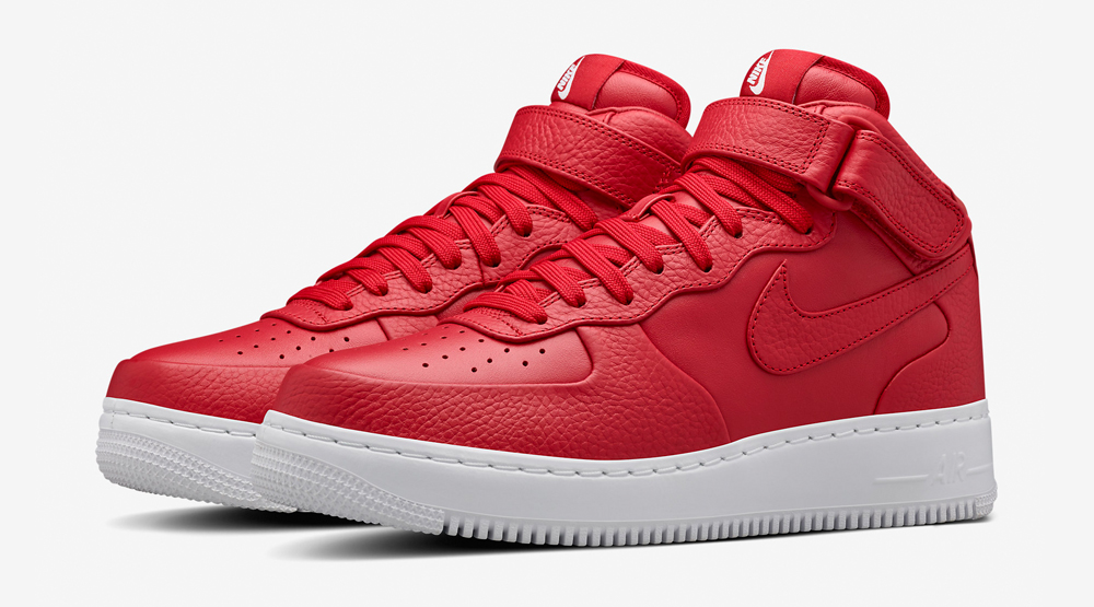 white and red bottom air force 1