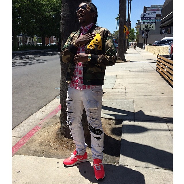 Trinidad James wearing Nike Air Max 1 Mercurial