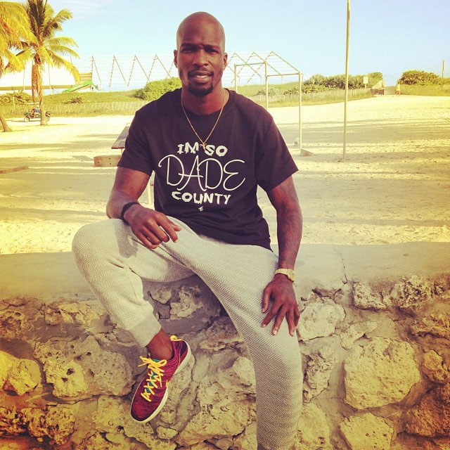 Chad Johnson wearing Nike Lunar Flyknit Chukka Grand Purple