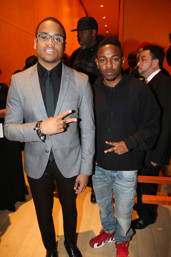 Kendrick Lamar wearing Nike Air Diamond Turf Max 96