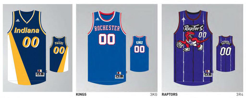 Pacers, Kings, Raptors Hardwood Classics Throwbacks 2014-2015