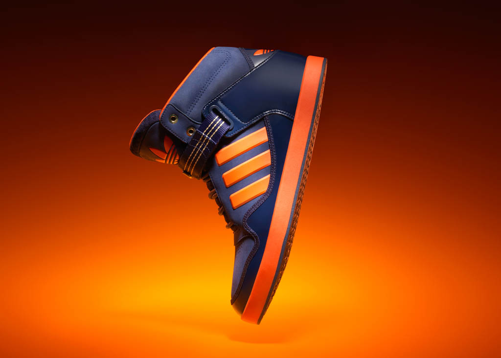 adidas high tops blue and orange