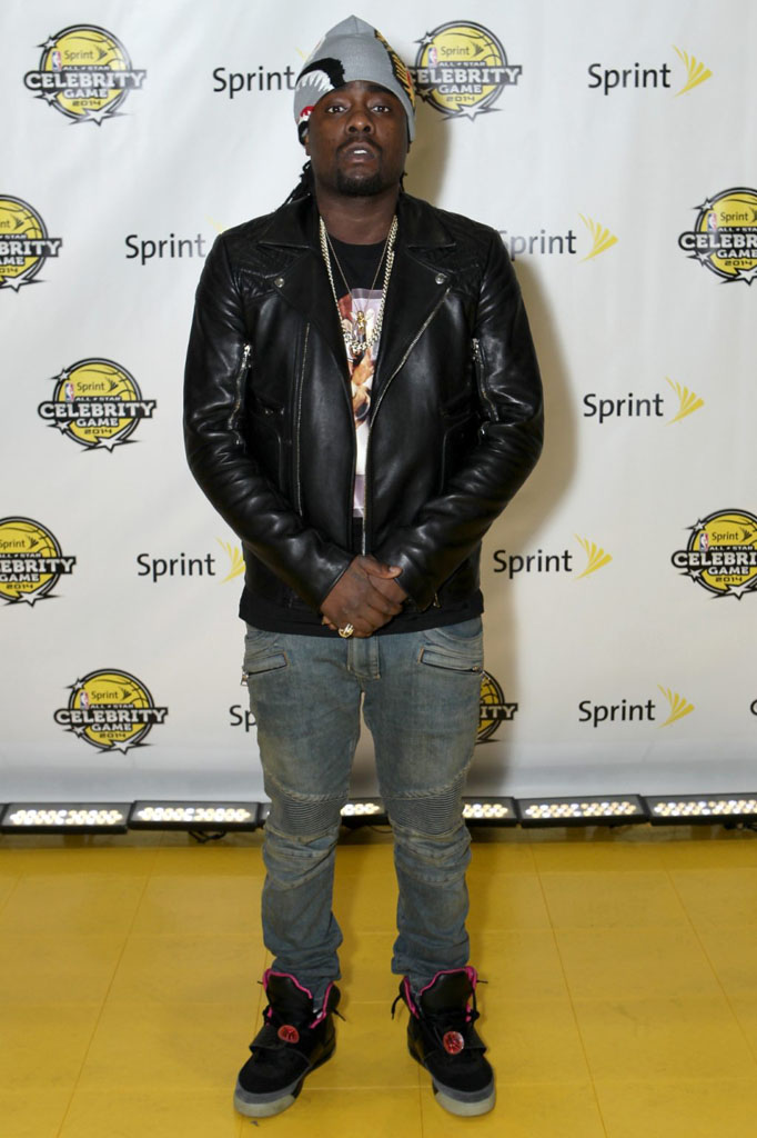 Wale wearing Nike Air Yeezy Black/Pink