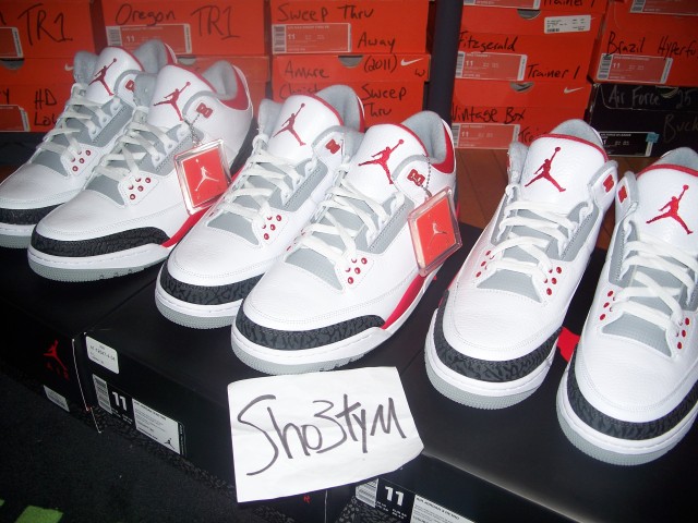 2007 fire red 3s