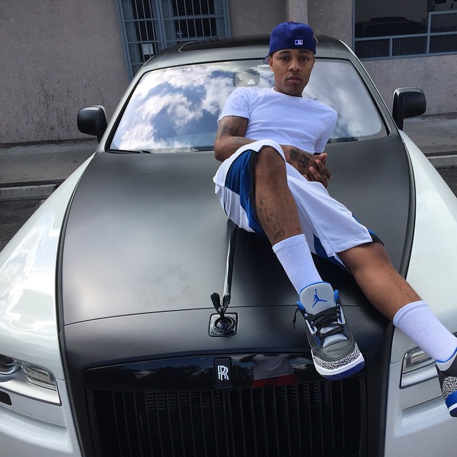 Bow Wow wearing Air Jordan III 3 Sport Blue