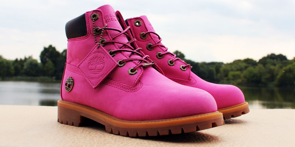 Pink breast cancer timberland on sale boots