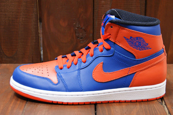 Air Jordan Retro I 1 High OG Knicks Melo Game Royal Team Orange 555088-407 (2)