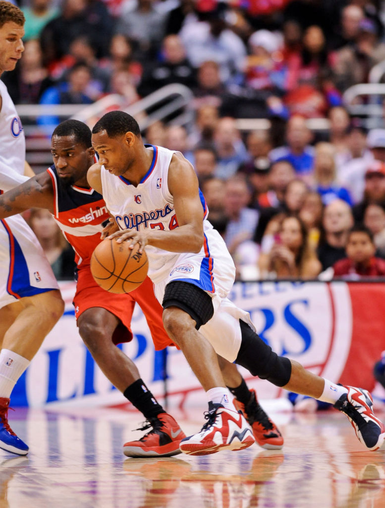 Willie Green wearing Reebok Kamikaze II White Red Blue (2)