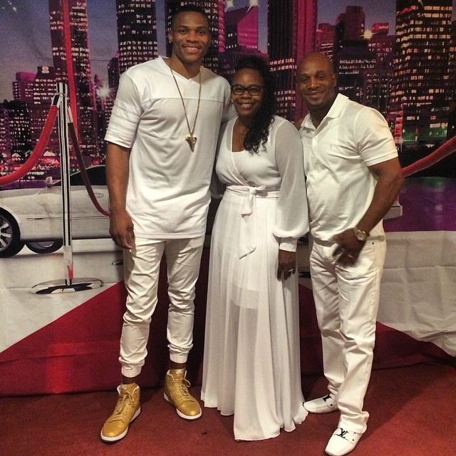 Russell Westbrook wearing Air Jordan I 1 Gold