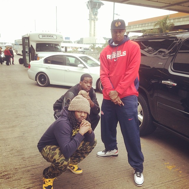 Wale wearing Nike Dunk High