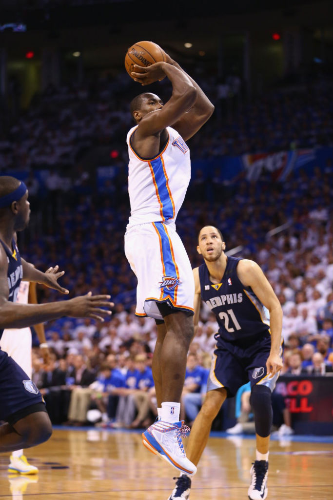 Serge Ibaka wearing adidas Crazy Fast PE