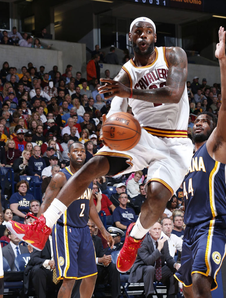 LeBron James wearing Nike LeBron XII 12 Cavs (6)