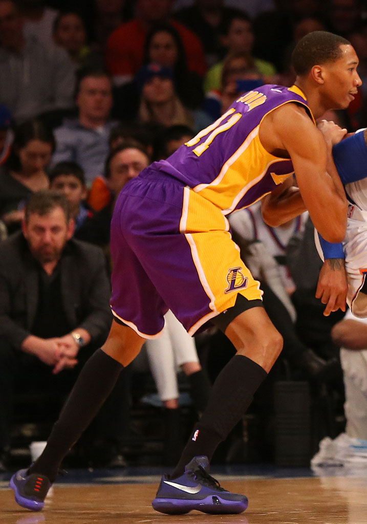 Kobe Bryant wearing Nike Kobe X 10 Purple (1)