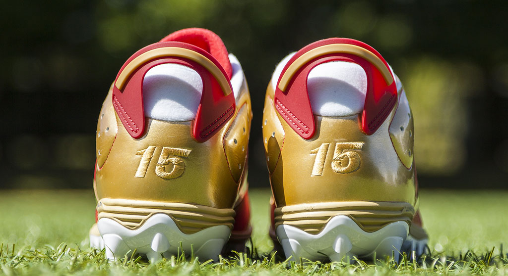 Michael Crabtree's Air Jordan VI 6 49ers PE Cleats (2)