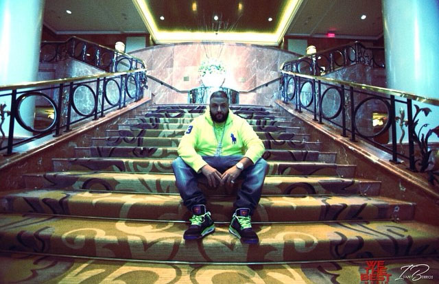 DJ Khaled wearing Air Jordan IV 4 Doernbecher