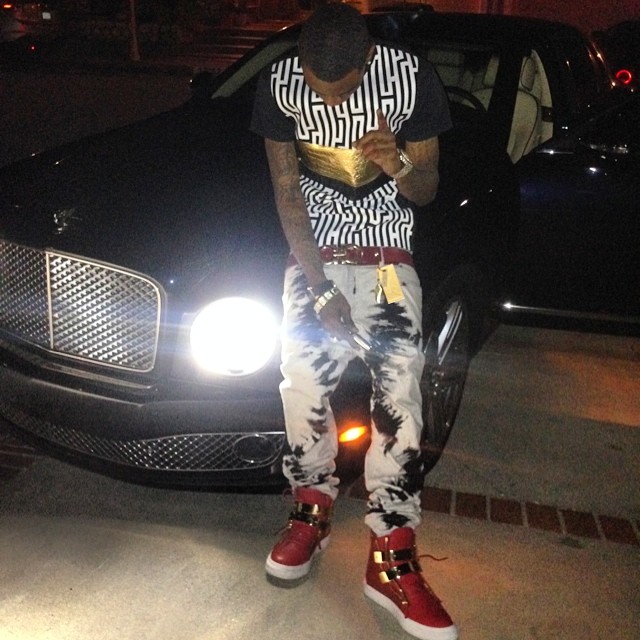 Soulja Boy wearing Giuseppe Zanotti Sneakers