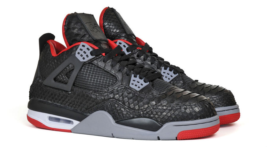 Air Jordan IV Fire Red Python Customs by JBF 